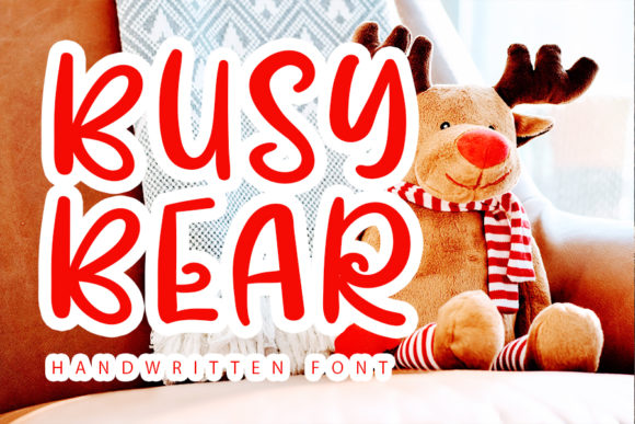 Busy Bear: A Handwritten Font for Bold Web Design
