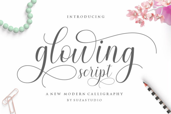 Elevate Your Brand with Glowing: A Romantic Handwritten Font