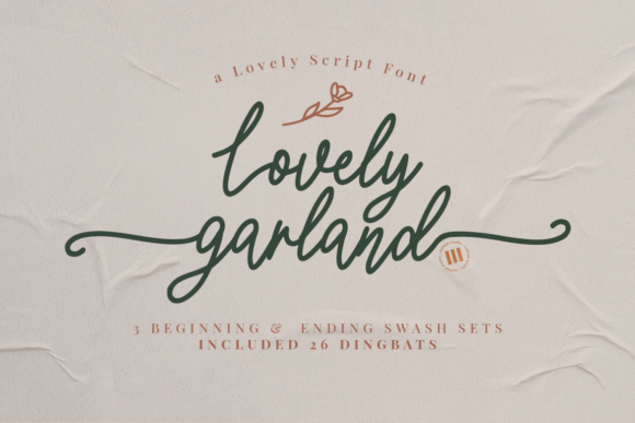 Elevate Your Craft with Lovely Garland Font
