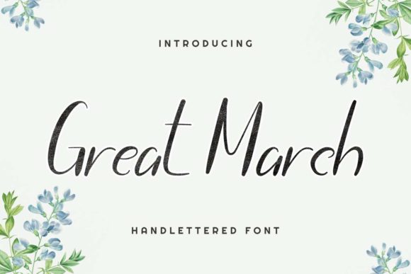 Great March: A Handwritten Font for Engaging Visuals